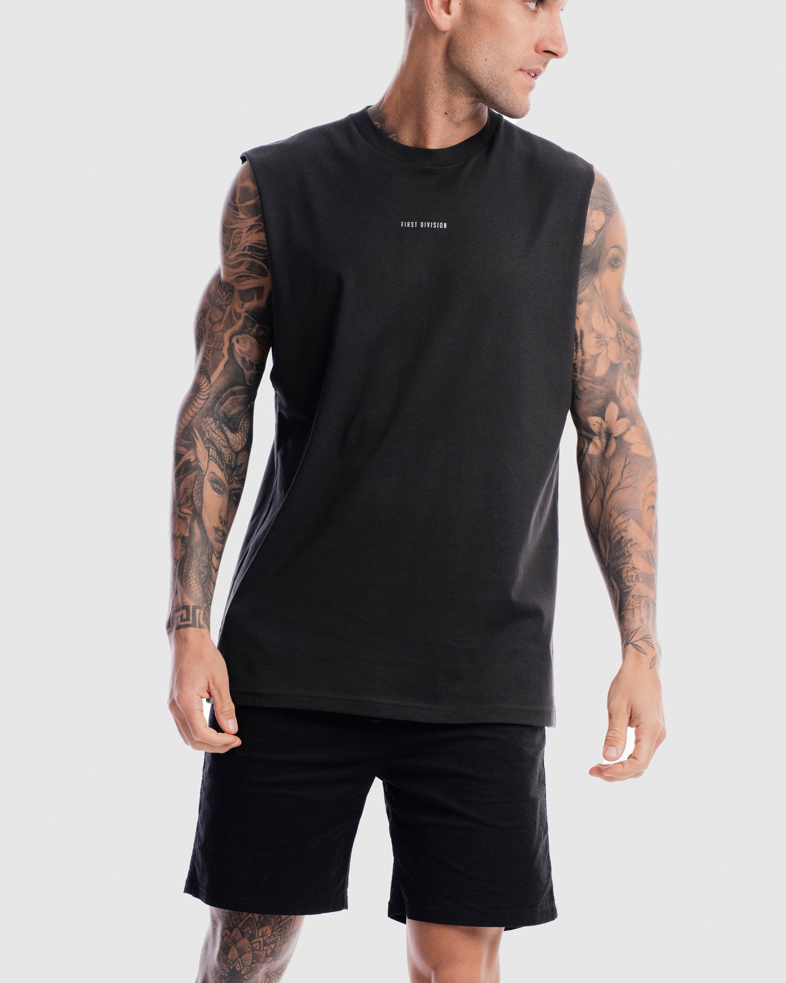Mens Division Tank - Vintage Black
