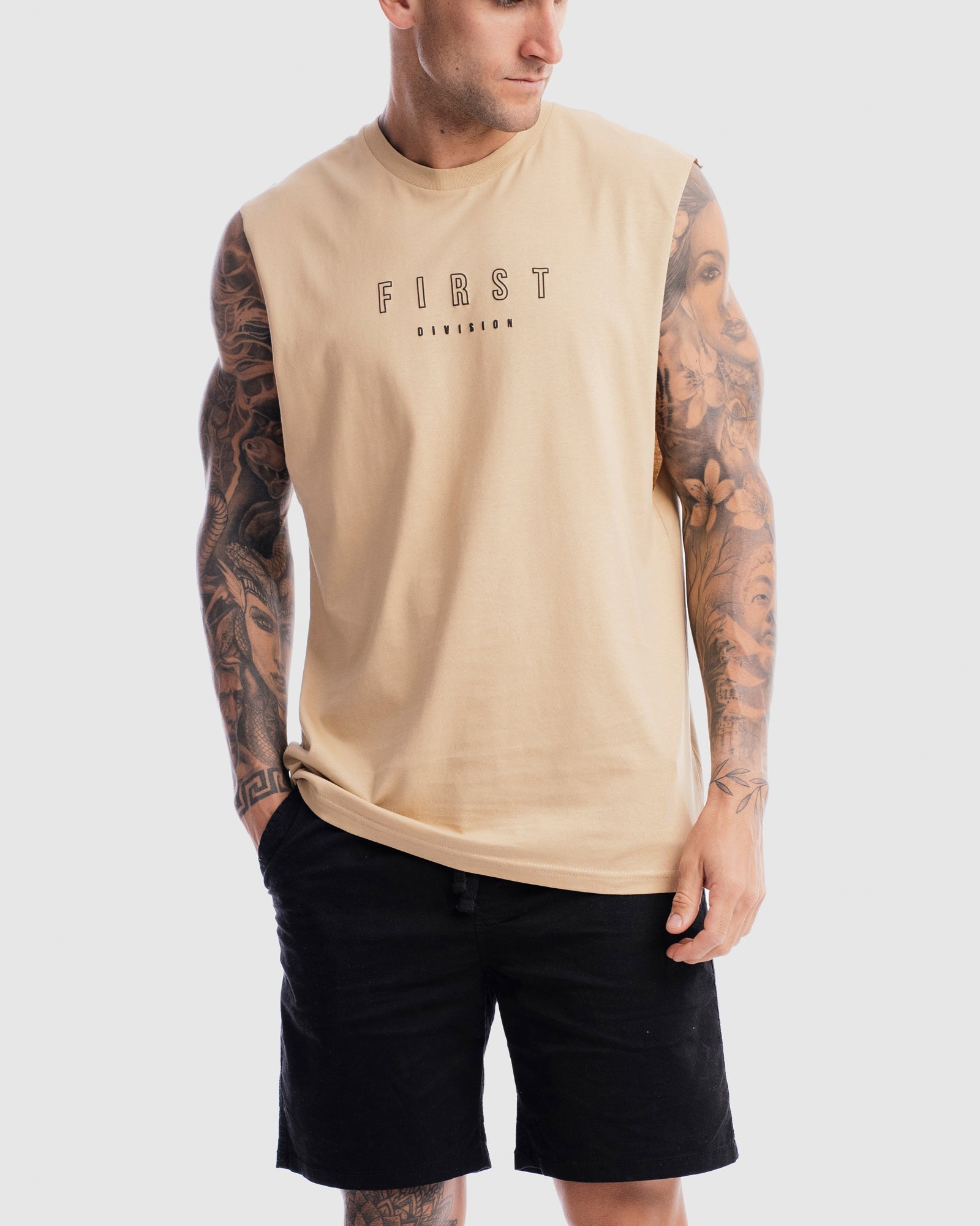 Mens First Rise Tank - Camel