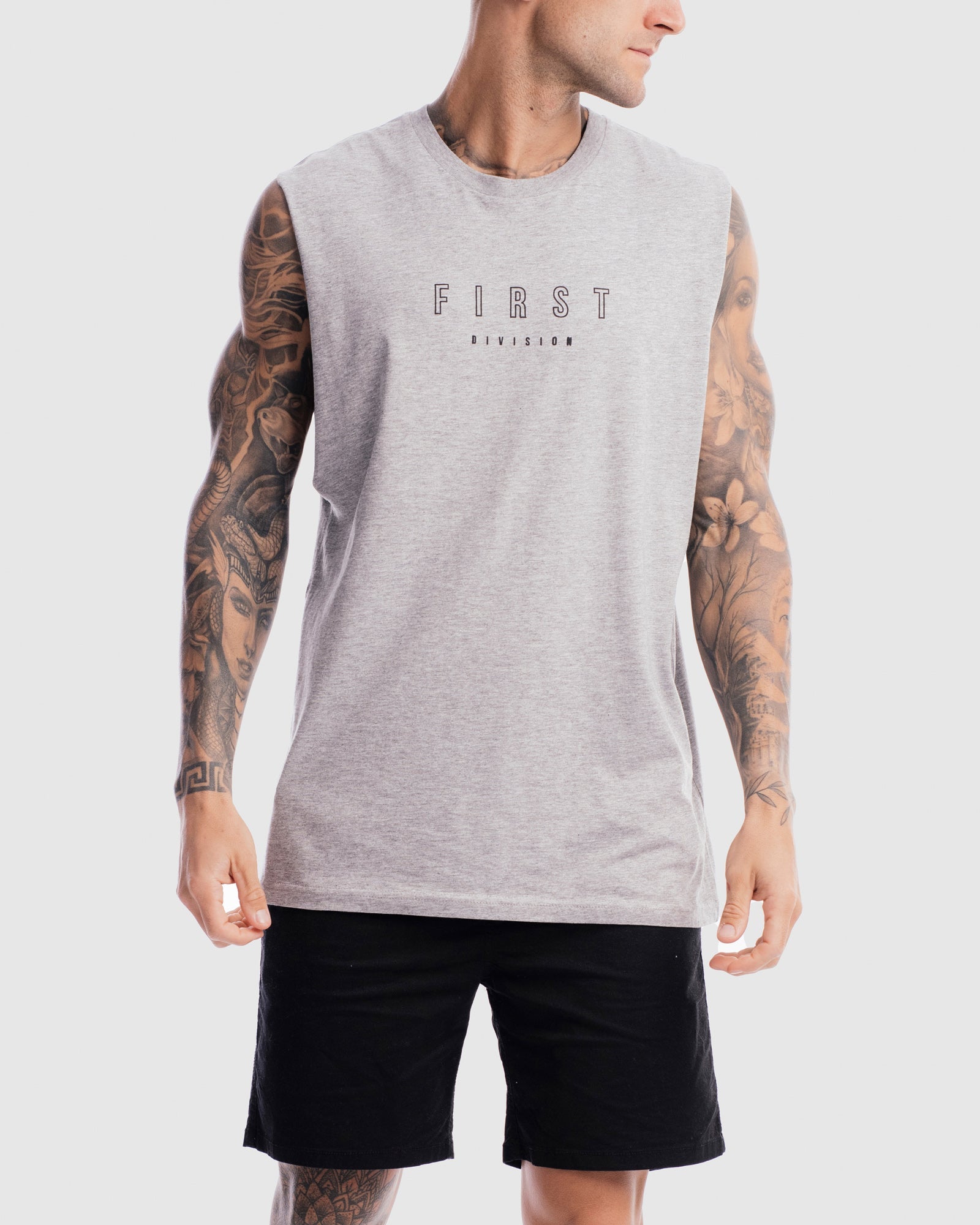 Mens First Rise Tank - Marle Grey