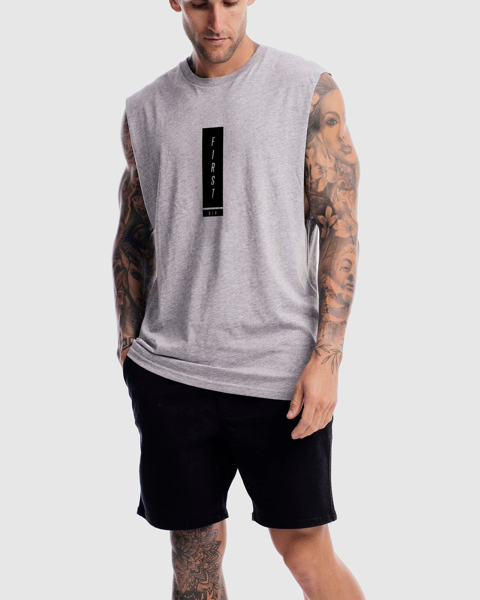 Mens Midfield Tank - Marle Grey