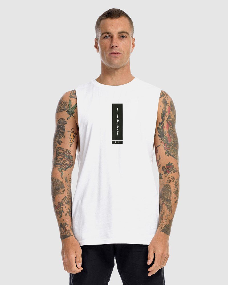 Mens Midfield Tank - White