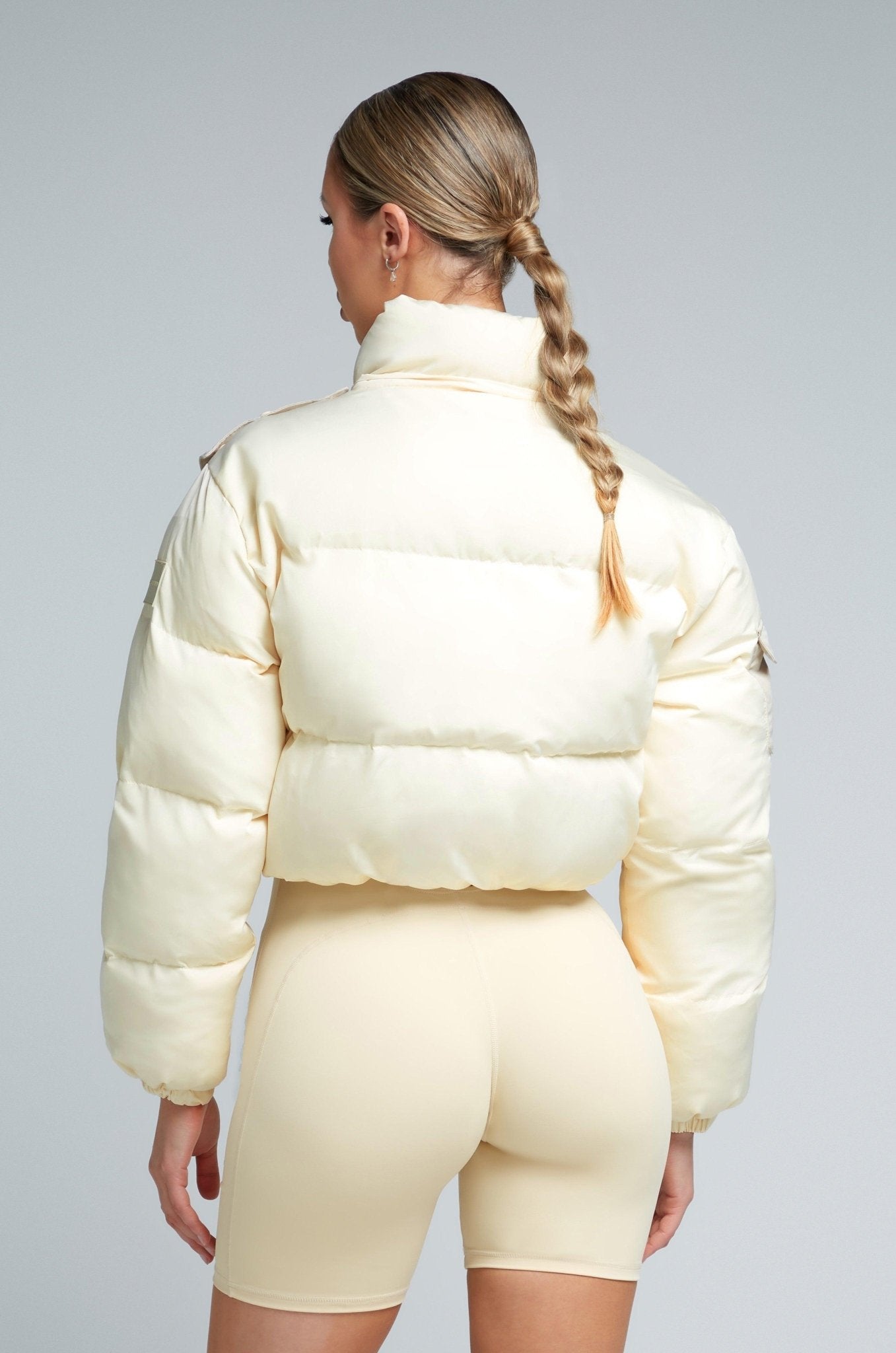 KG Cropped Puffer Jacket - Cream