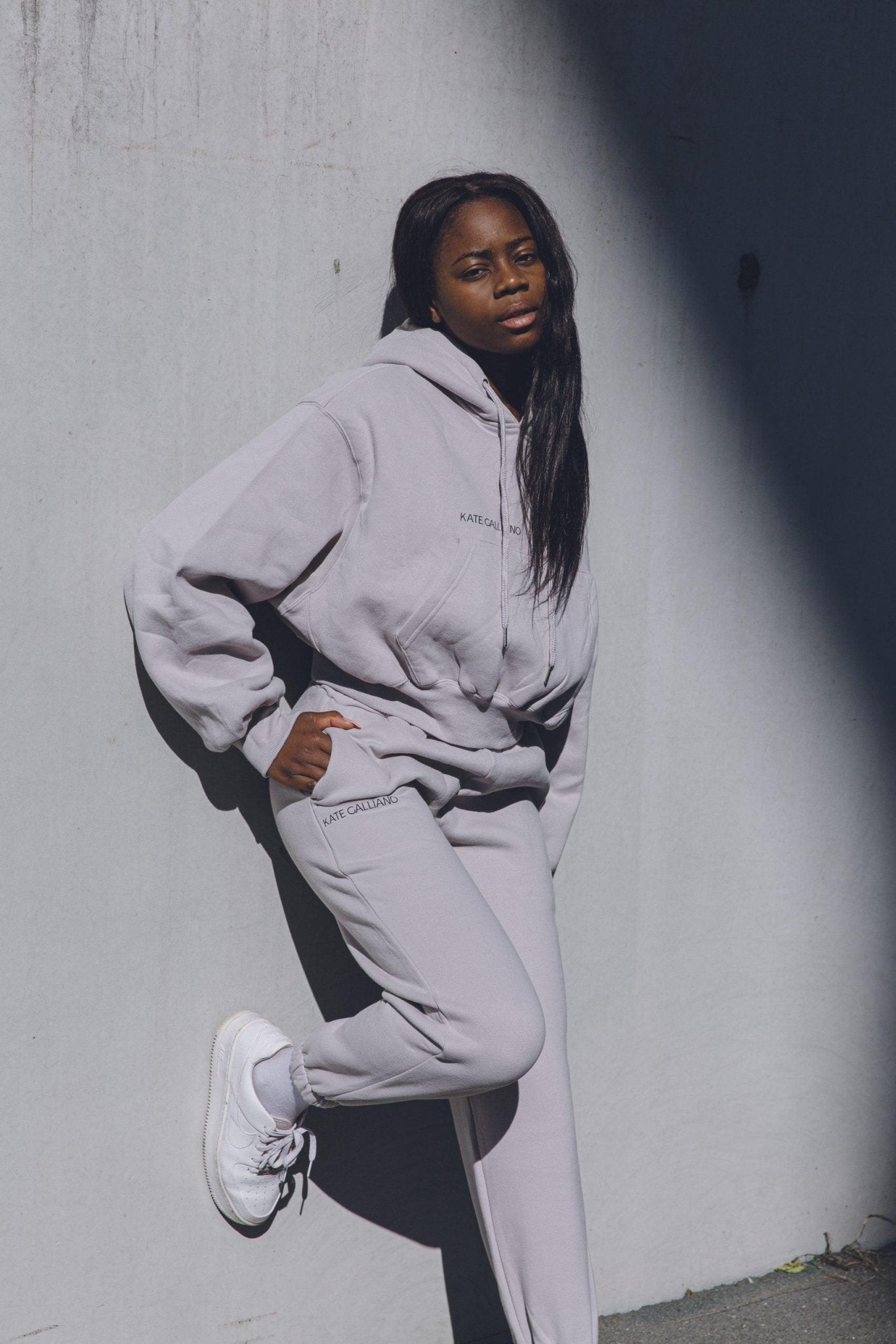 Cotton Tracksuit Pants - Grey