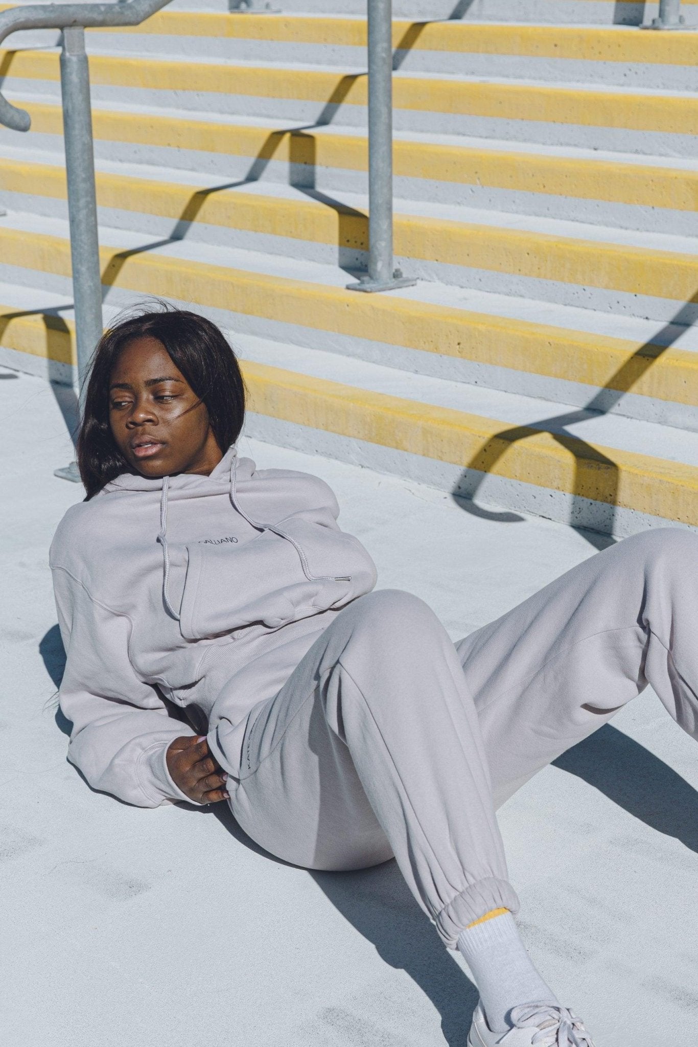 Cotton Tracksuit Pants - Grey