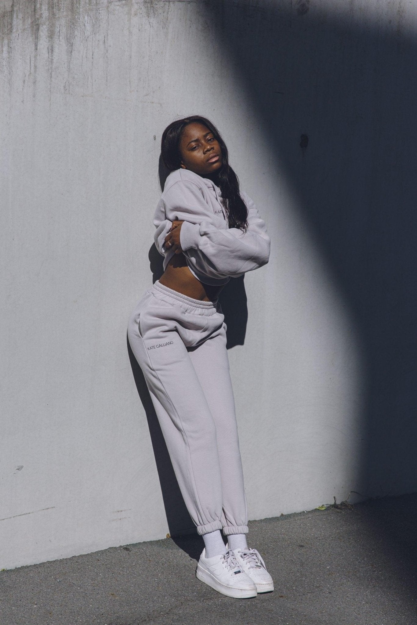 Cotton Tracksuit Pants - Grey