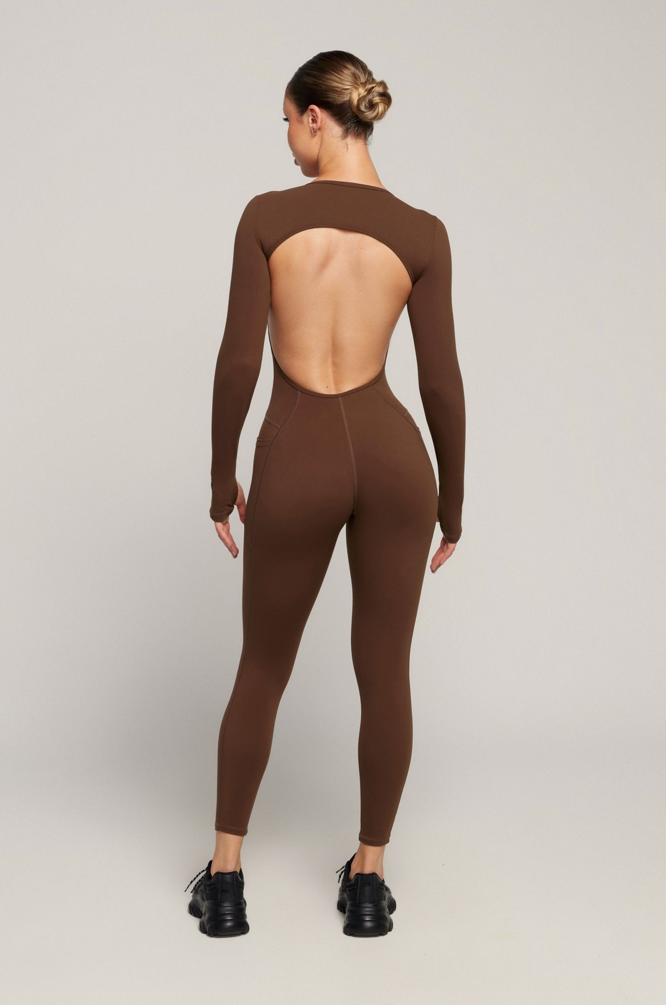Long Sleeve Jumpsuit - Cacao