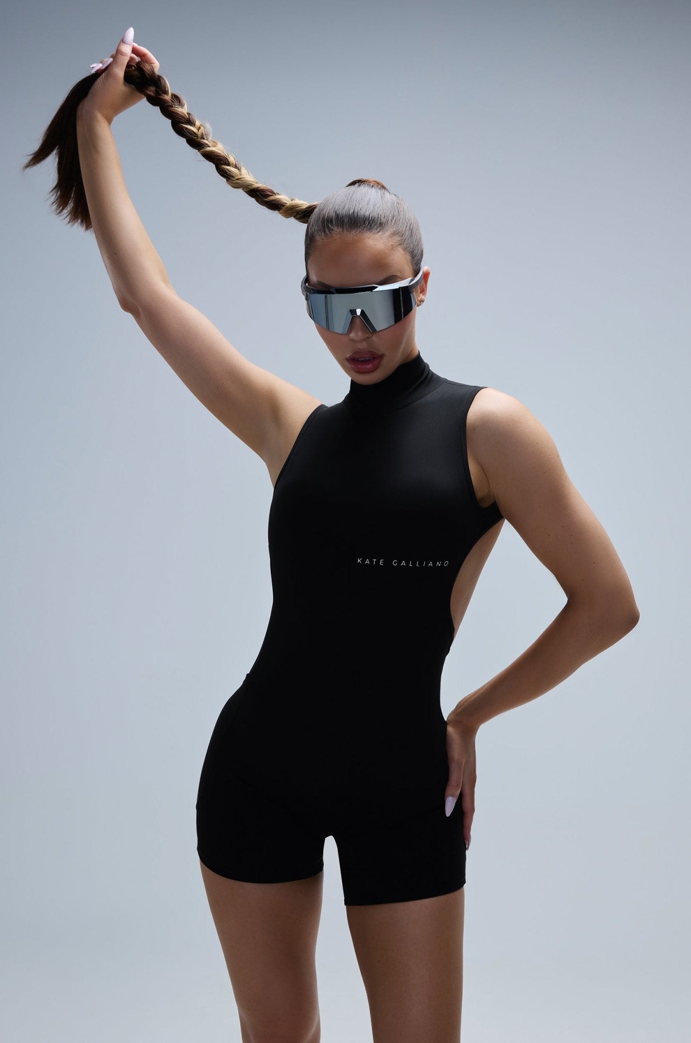 High Neck Romper - Black