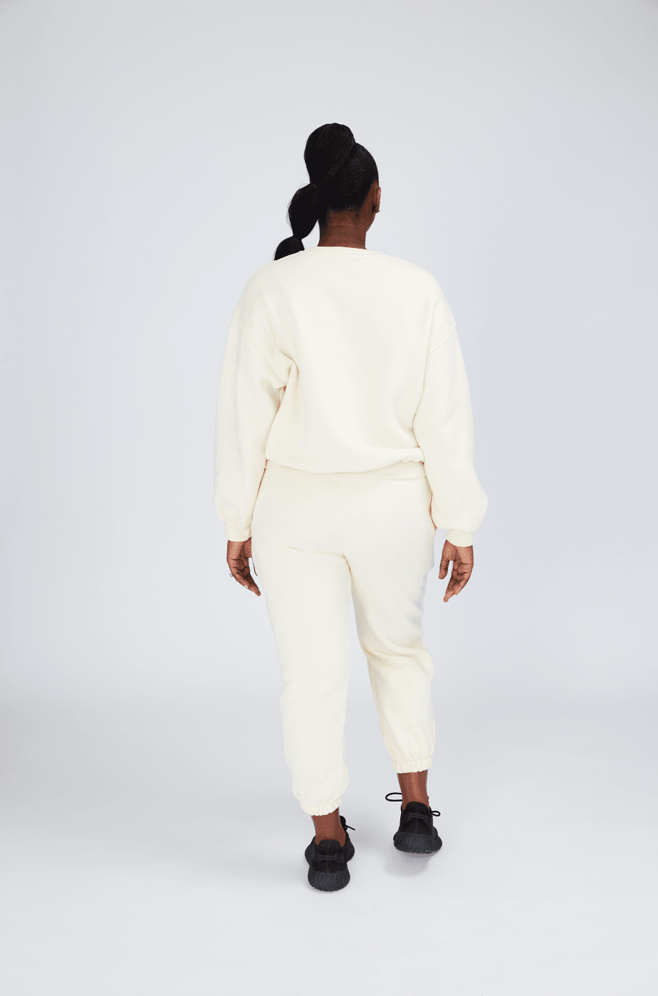 Cotton Tracksuit Pants - Cream