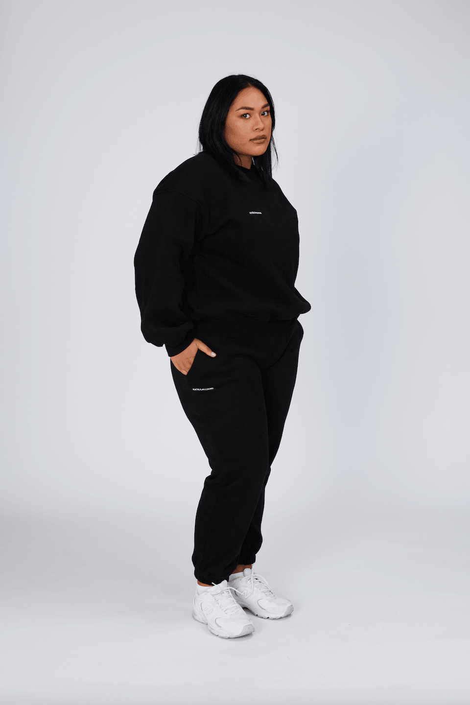 Cotton Tracksuit Pants - Black