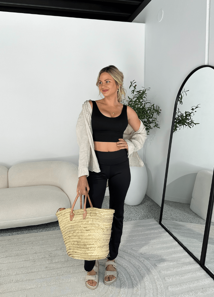 Sustainable Flare High Waisted Leggings Slim Fit