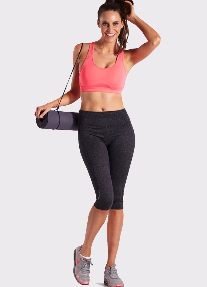 Yoga Pants Printed Crop
