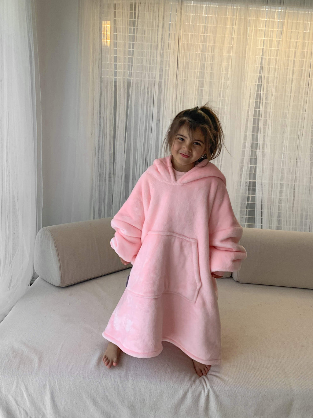 Miz Casa & Co Luxury Hooded KIDS Blanket Pink