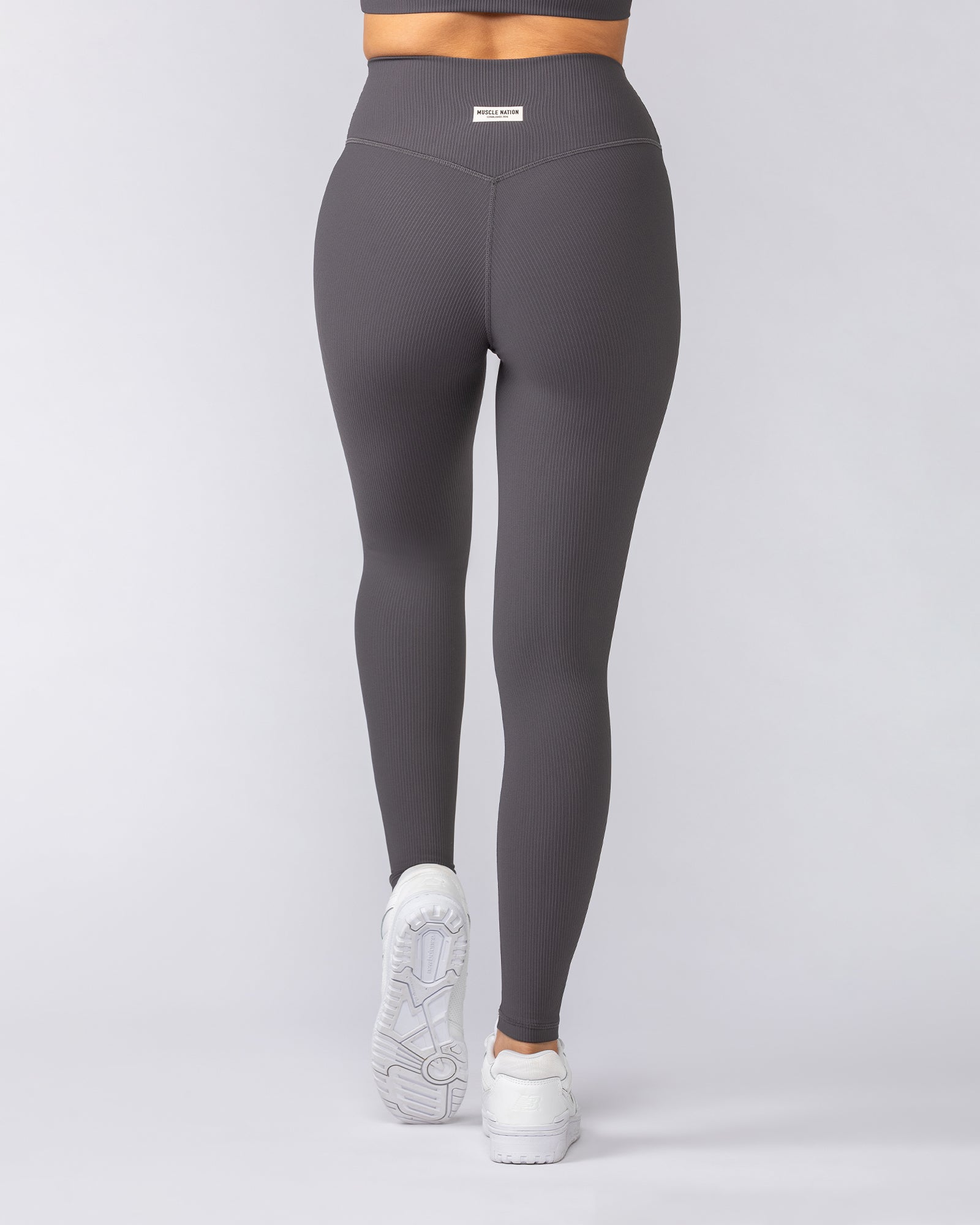 Zero Rise Rib Ankle Length Leggings - Phantom