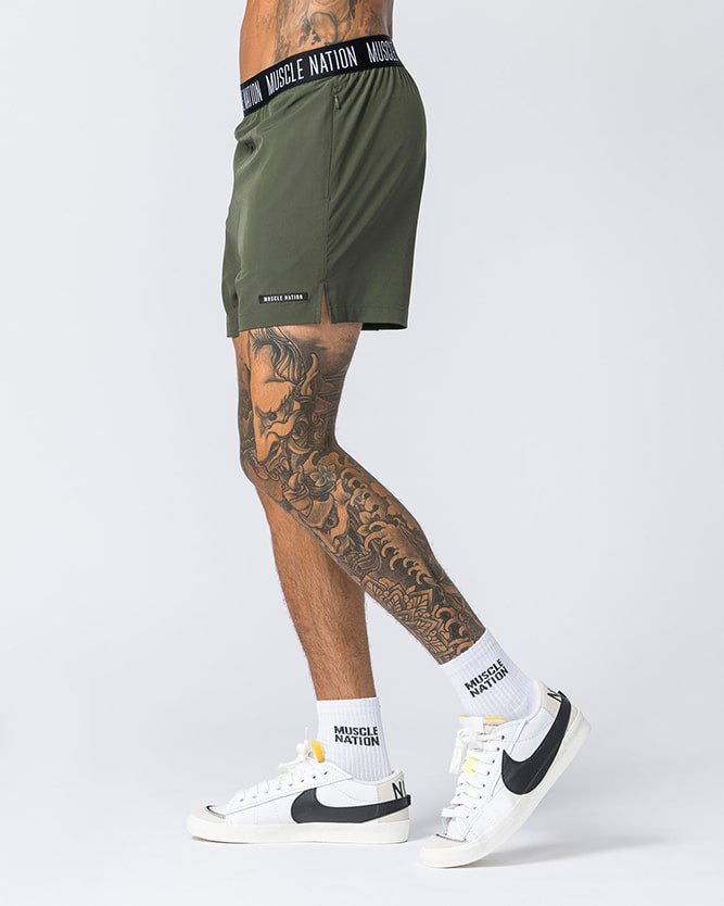 Level Up Training 4" Shorts - Dark Khaki