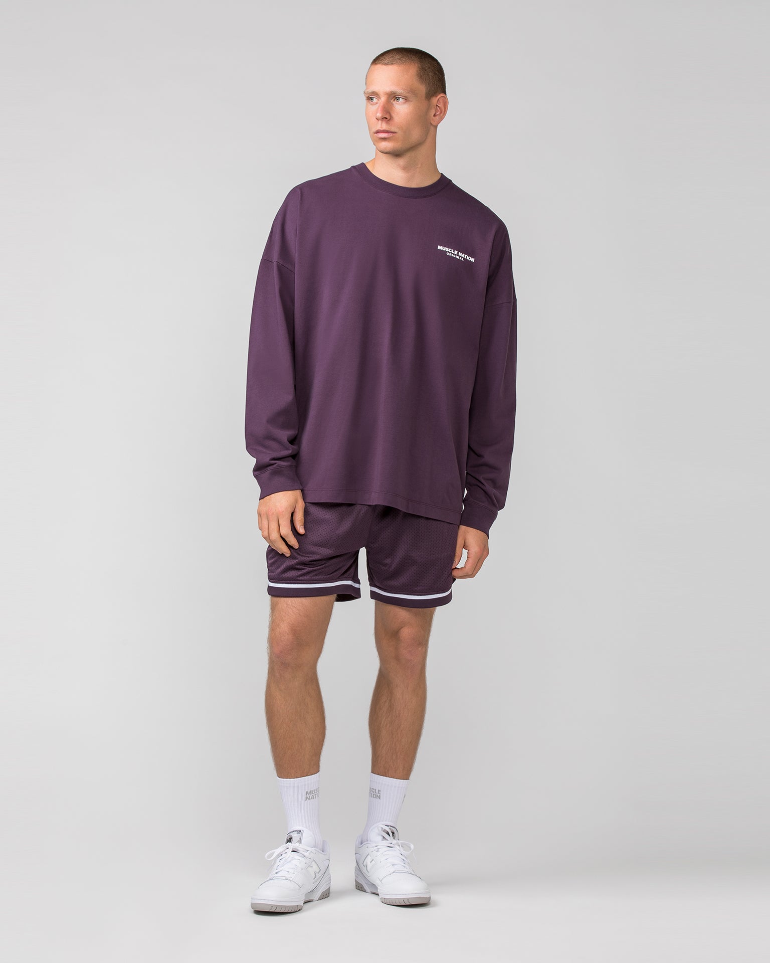 Mens Basketball 5'' Shorts - Midnight Plum