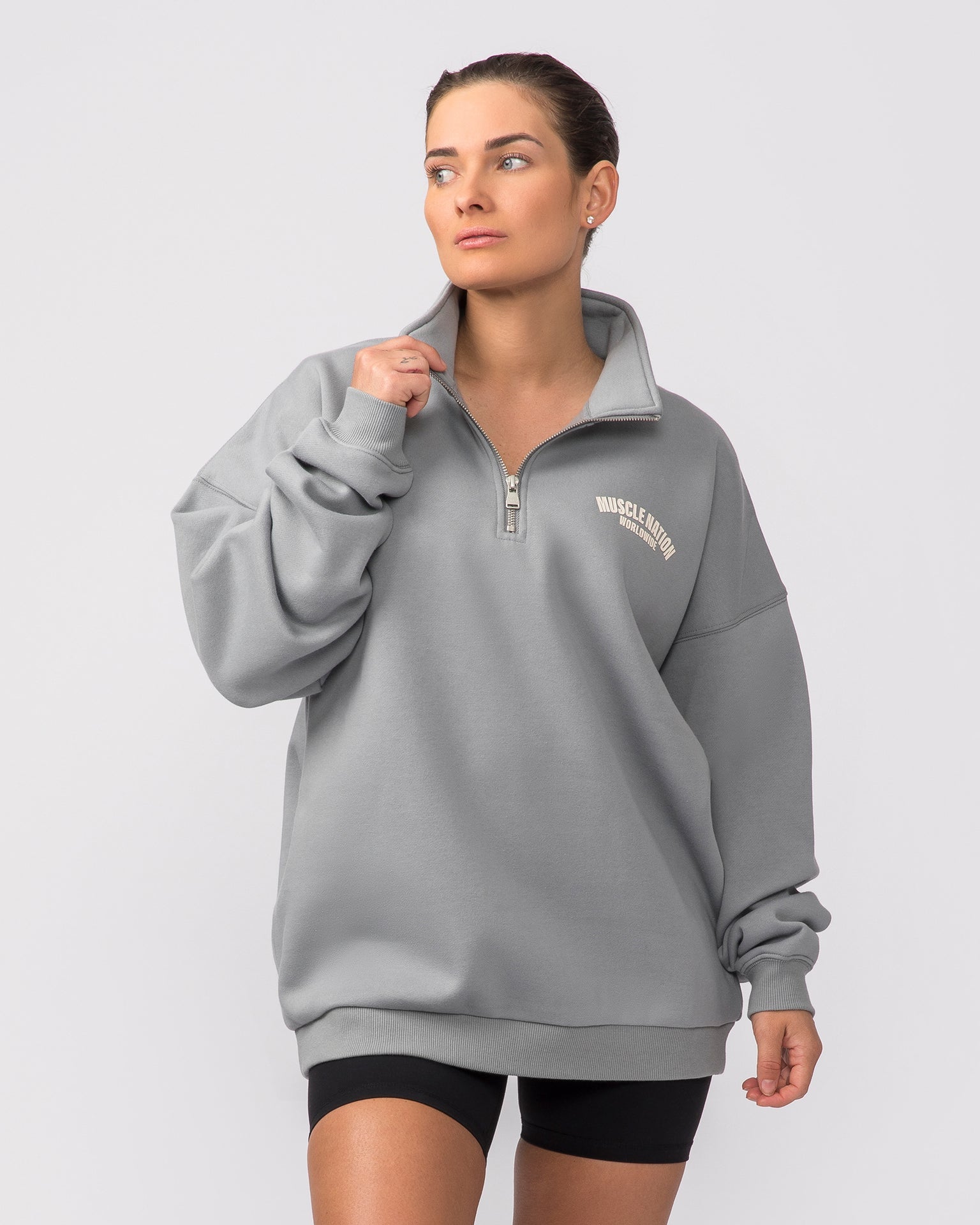 Classic Quarter Zip - Jet Grey