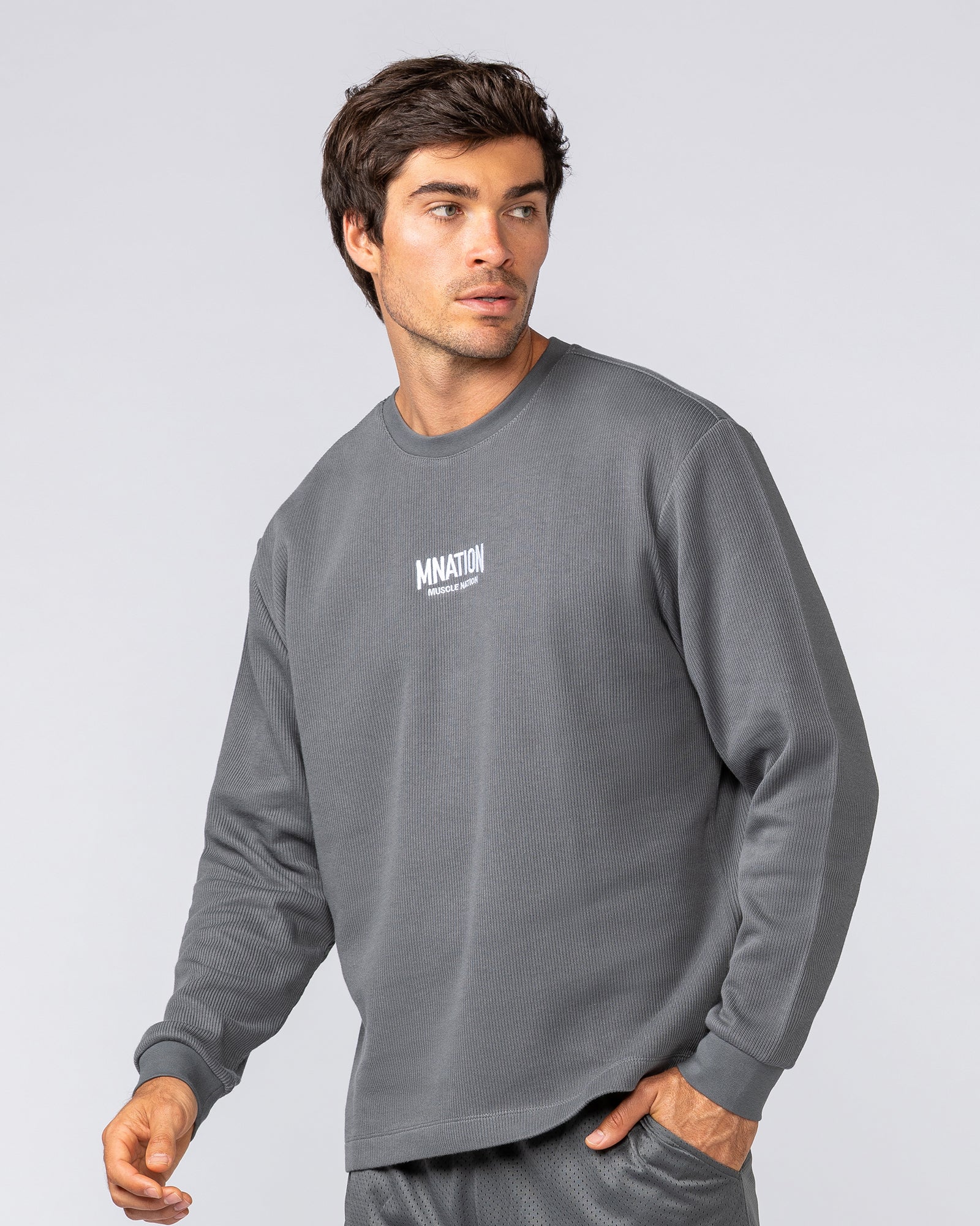 Rib Long Sleeve Tee - Tornado
