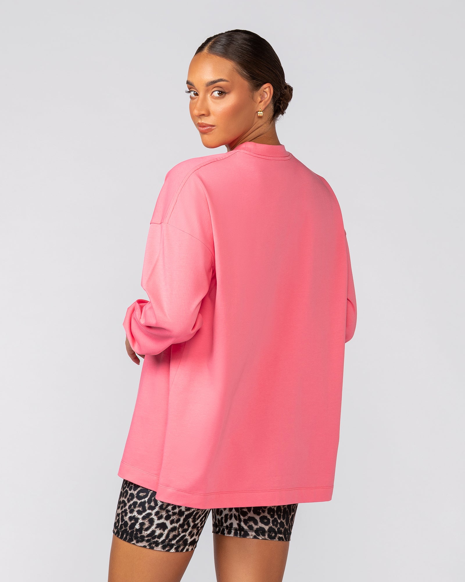 Stats Oversized Long Sleeve Tee - Calypso