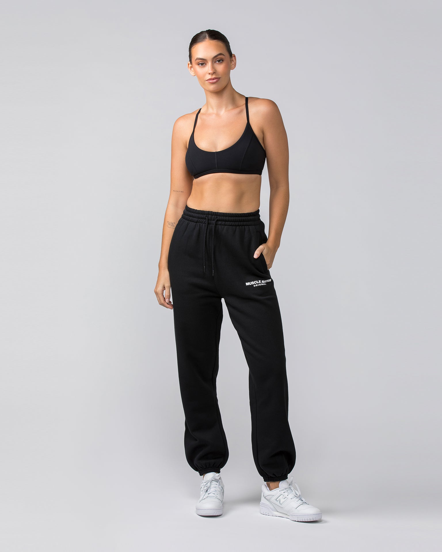 Weekend Slouchy Trackies - Black