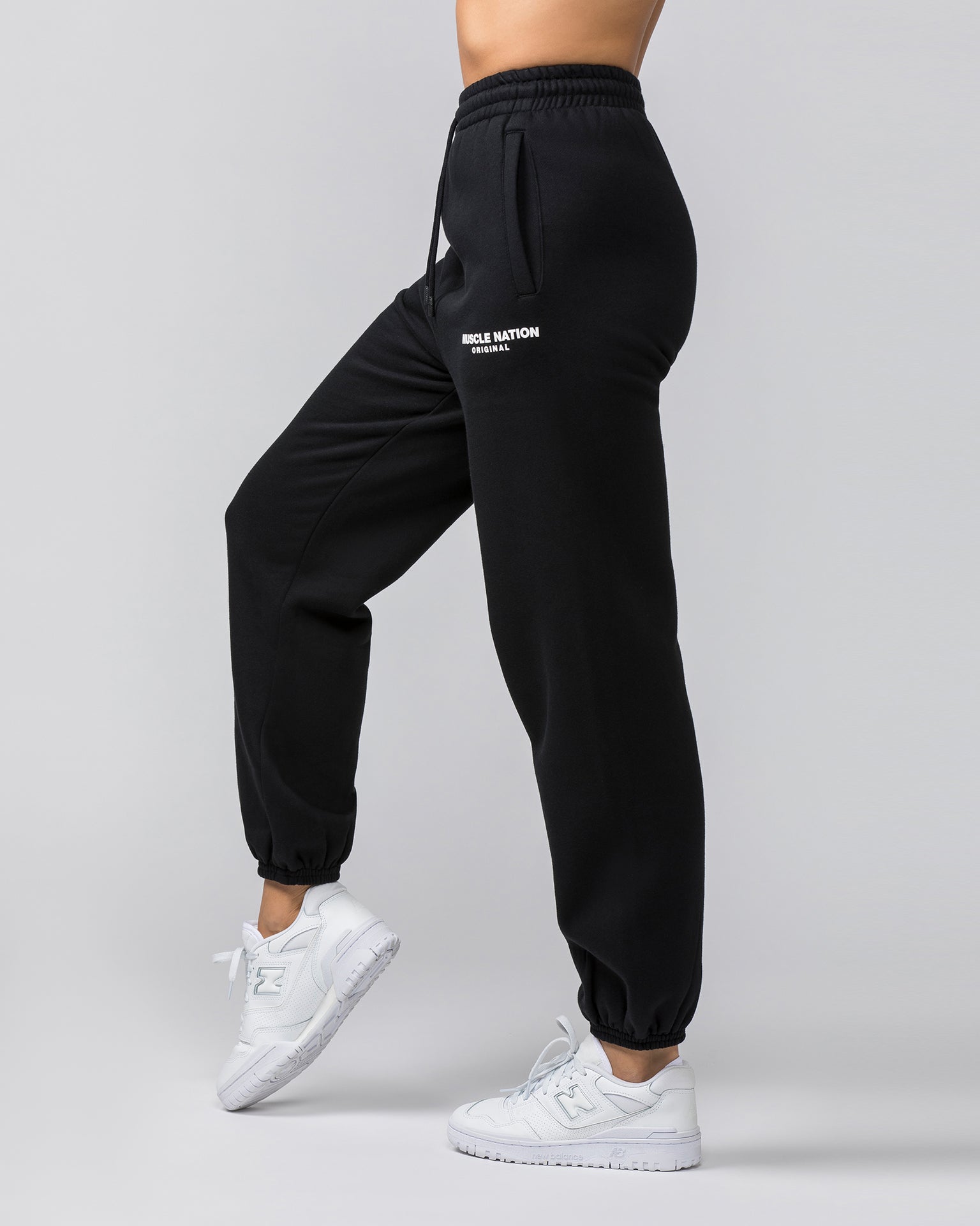 Weekend Slouchy Trackies - Black