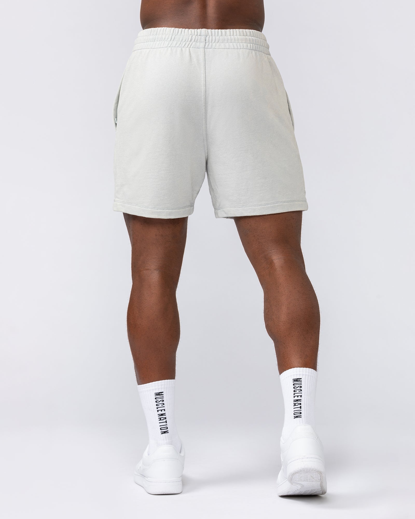 Loopback 5" Sweat Shorts - Washed Light Grey