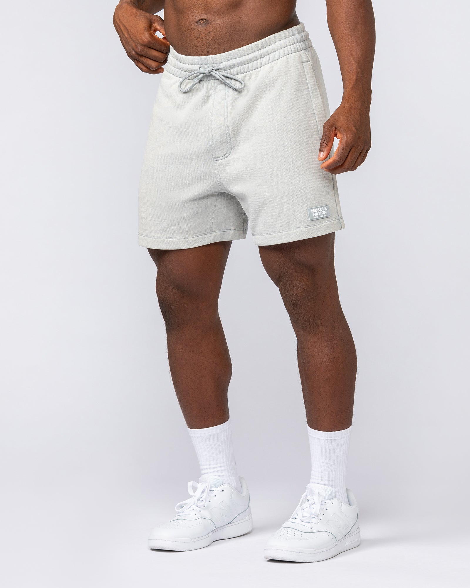 Loopback 5" Sweat Shorts - Washed Light Grey