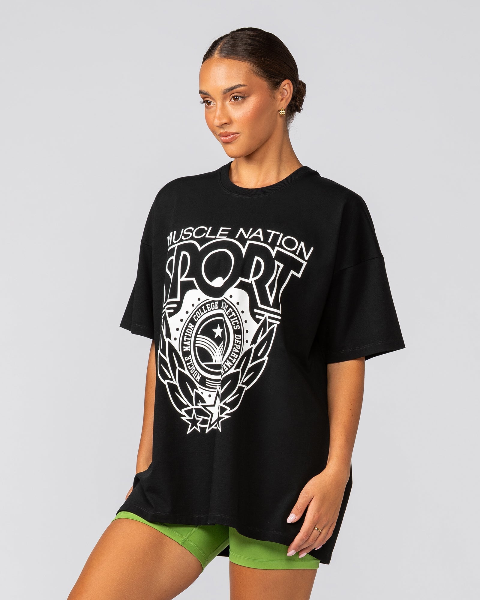 Athletics Oversized Tee - Black