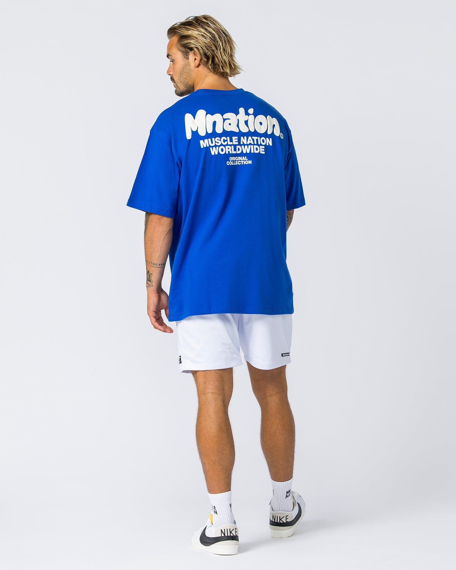 Mens Bubble Warp Oversized Tee - Bondi Blue