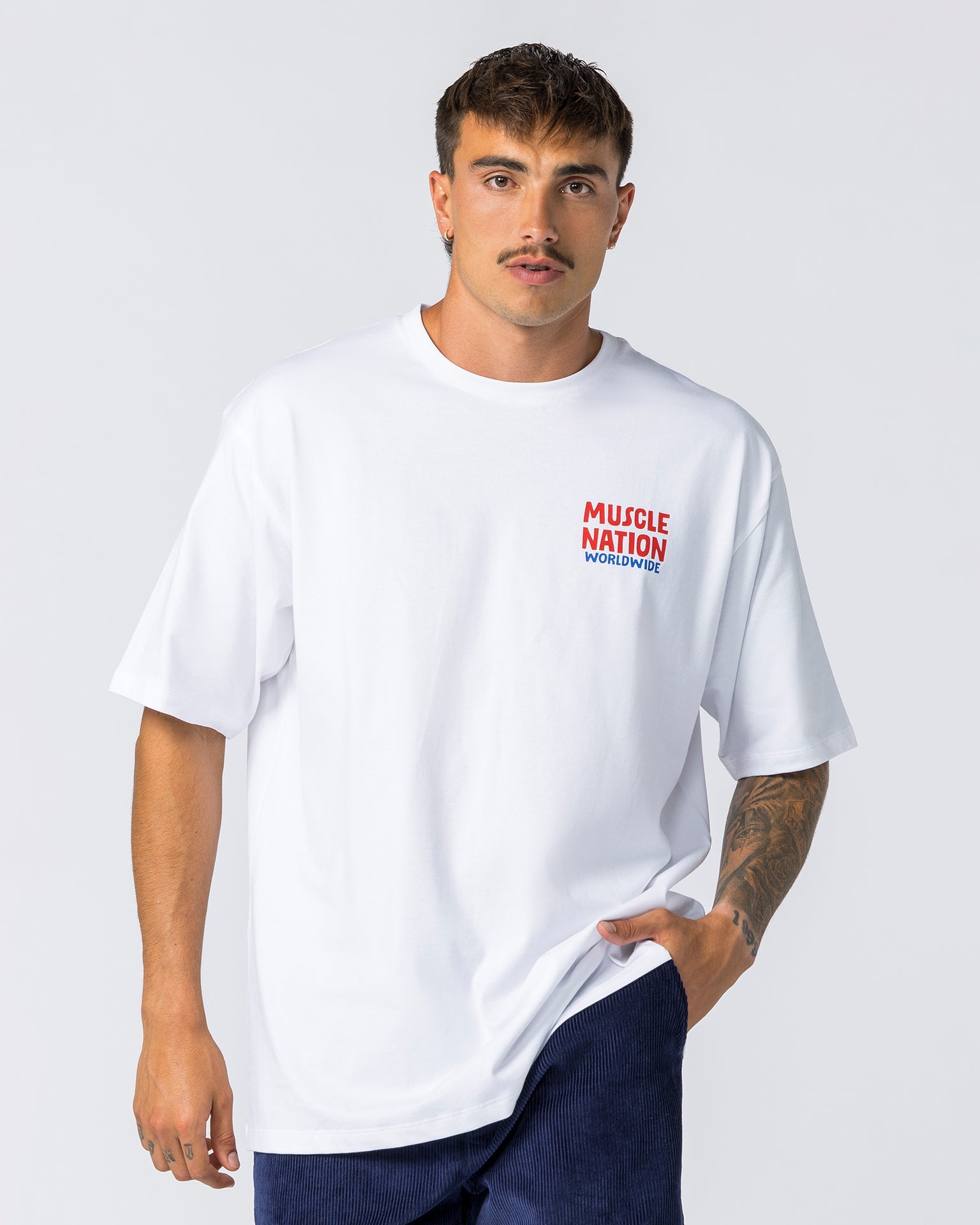 Mens Tour Oversized Tee - White