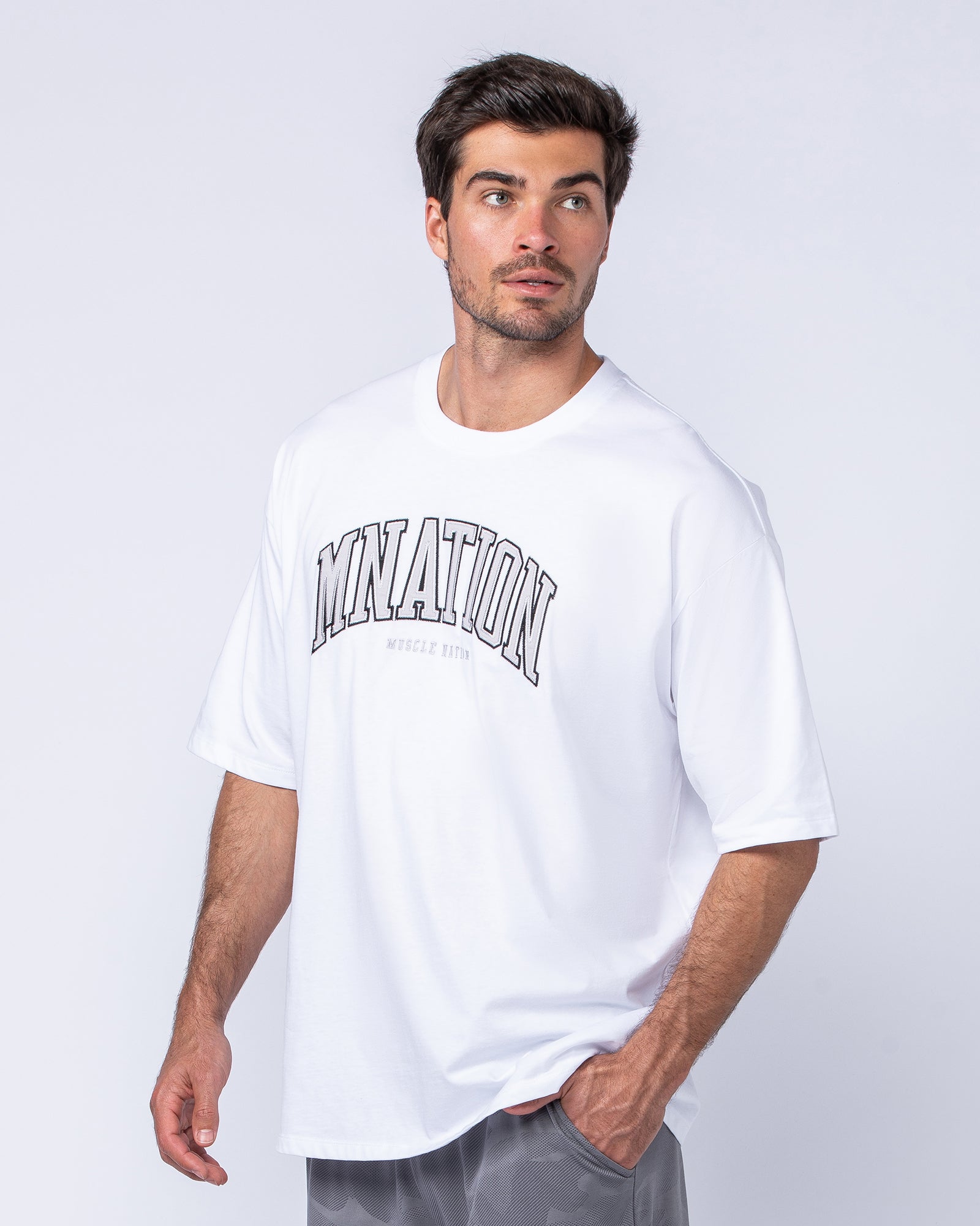 MN Varsity Oversized Tee - White
