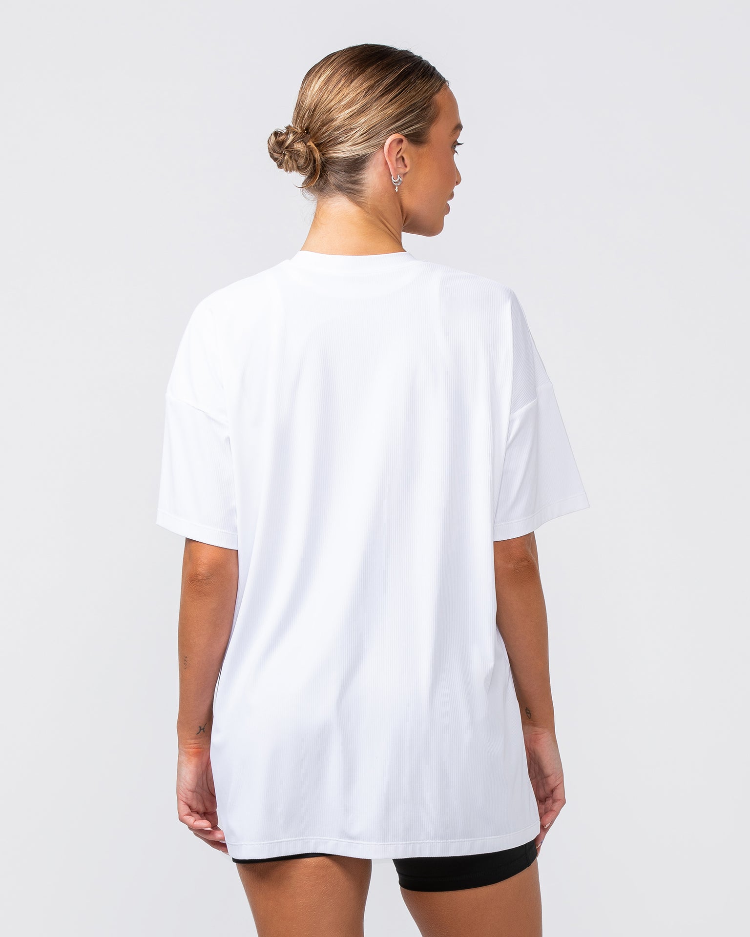 Relaxed Rib Training Tee - White