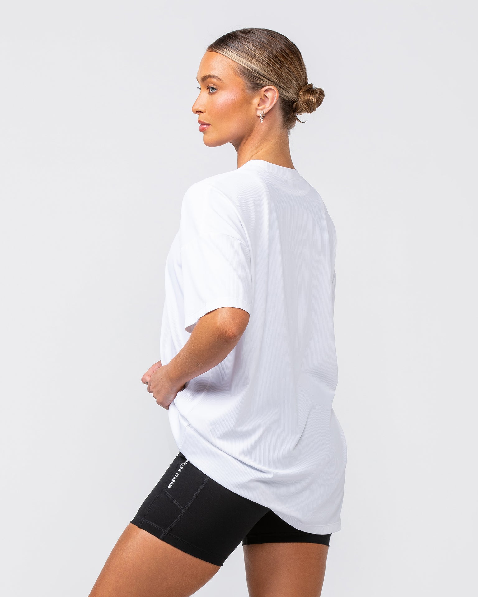 Relaxed Rib Training Tee - White