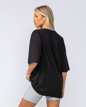 Sporting Club Oversized Tee - Black