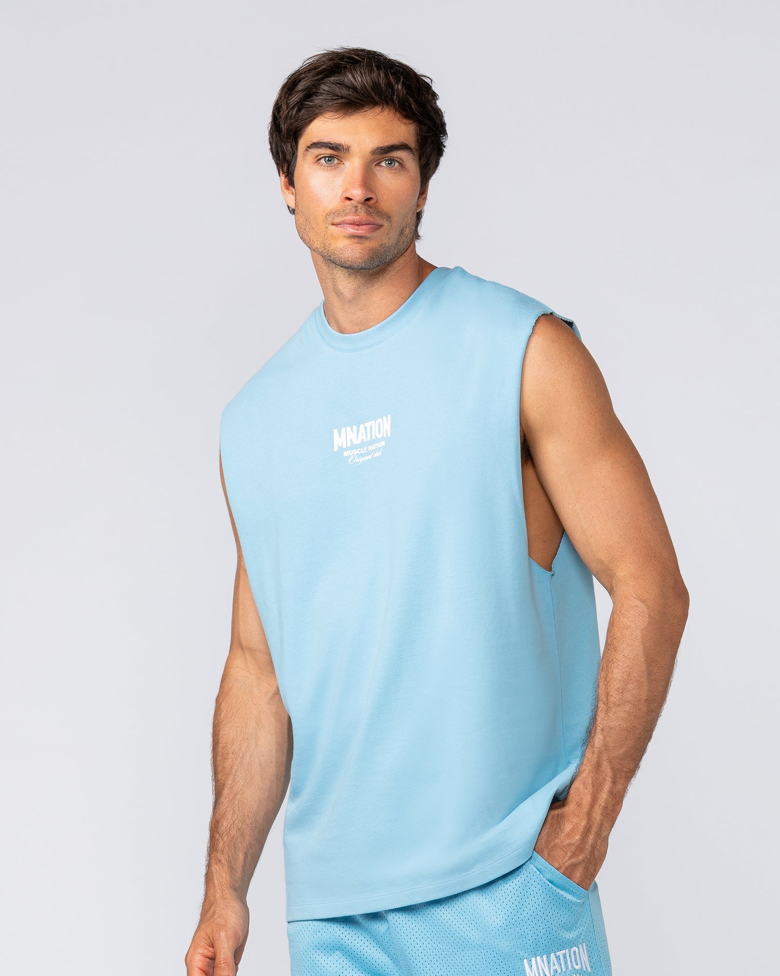 Heritage Muscle Tank - Light Blue