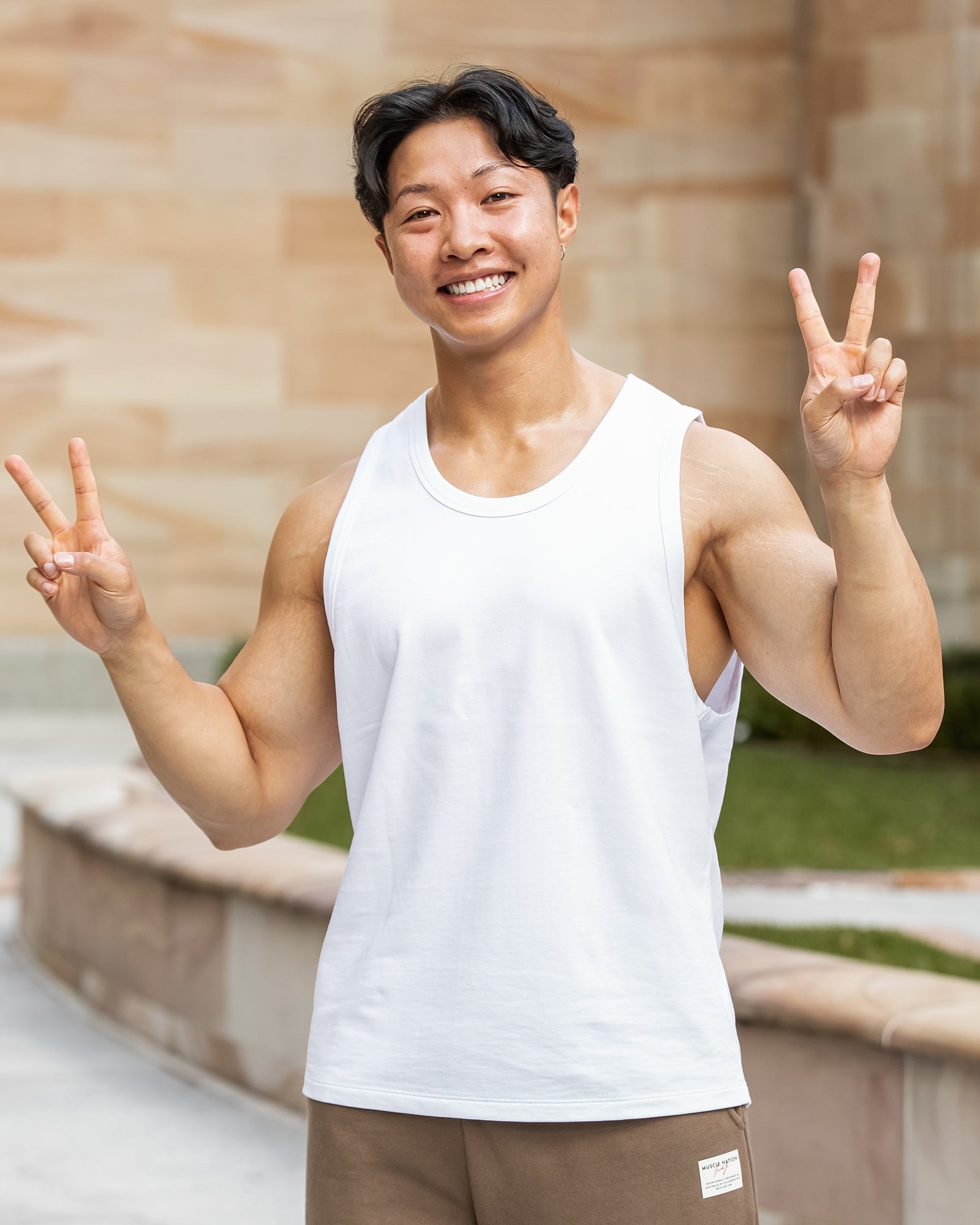 Lee Lem Loopback Tank - White