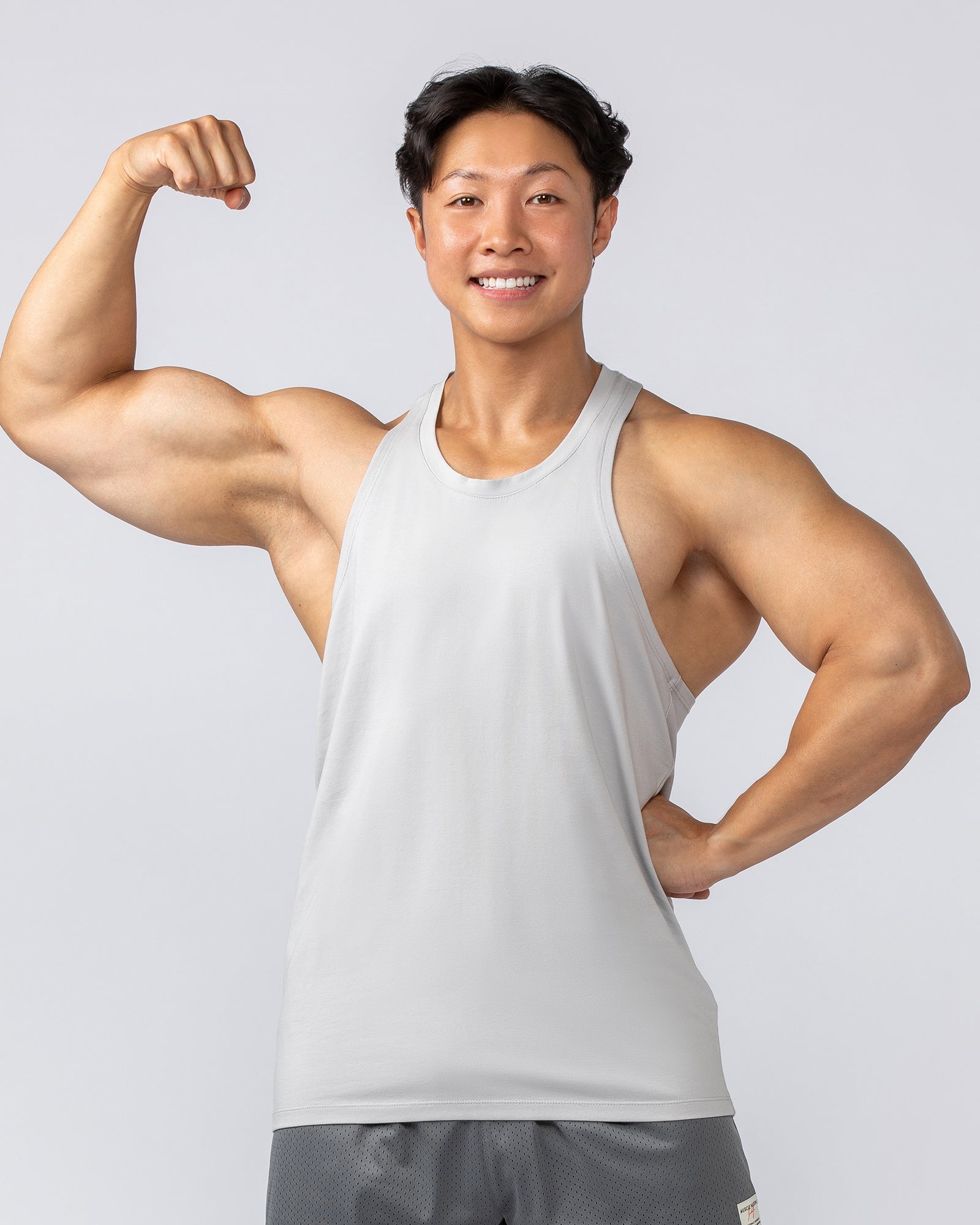 Lee Lem String Singlet - Ice Grey