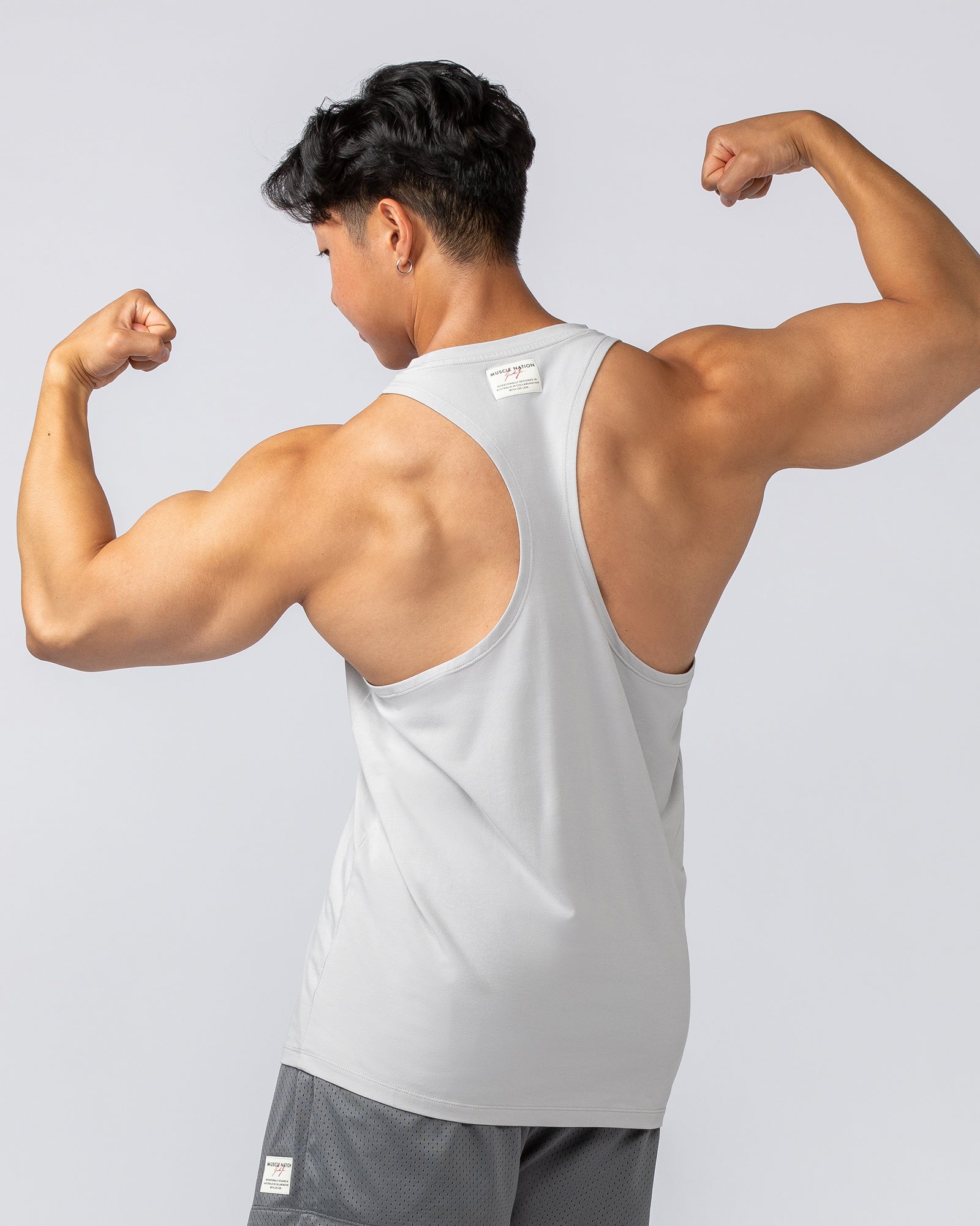 Lee Lem String Singlet - Ice Grey