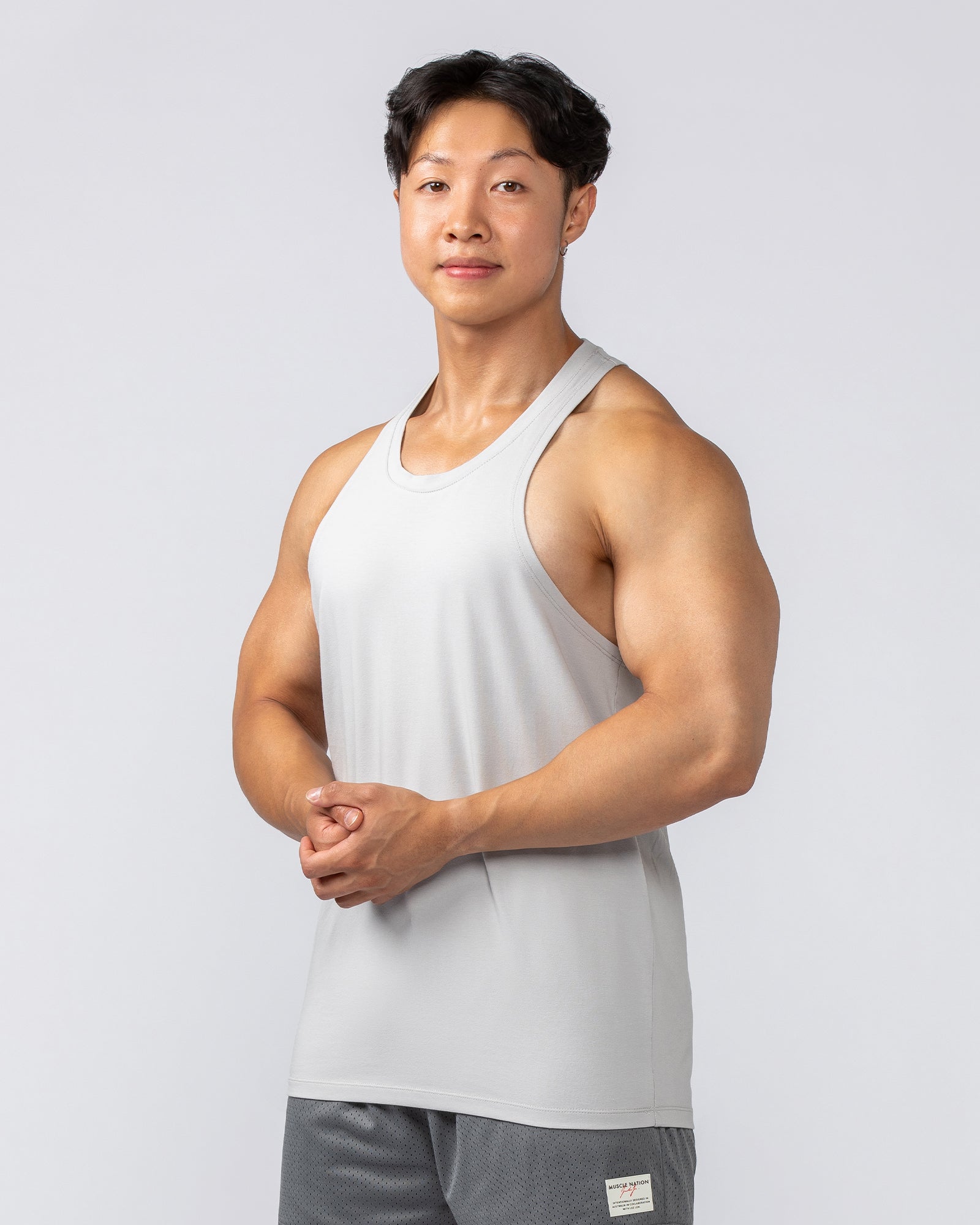 Lee Lem String Singlet - Ice Grey