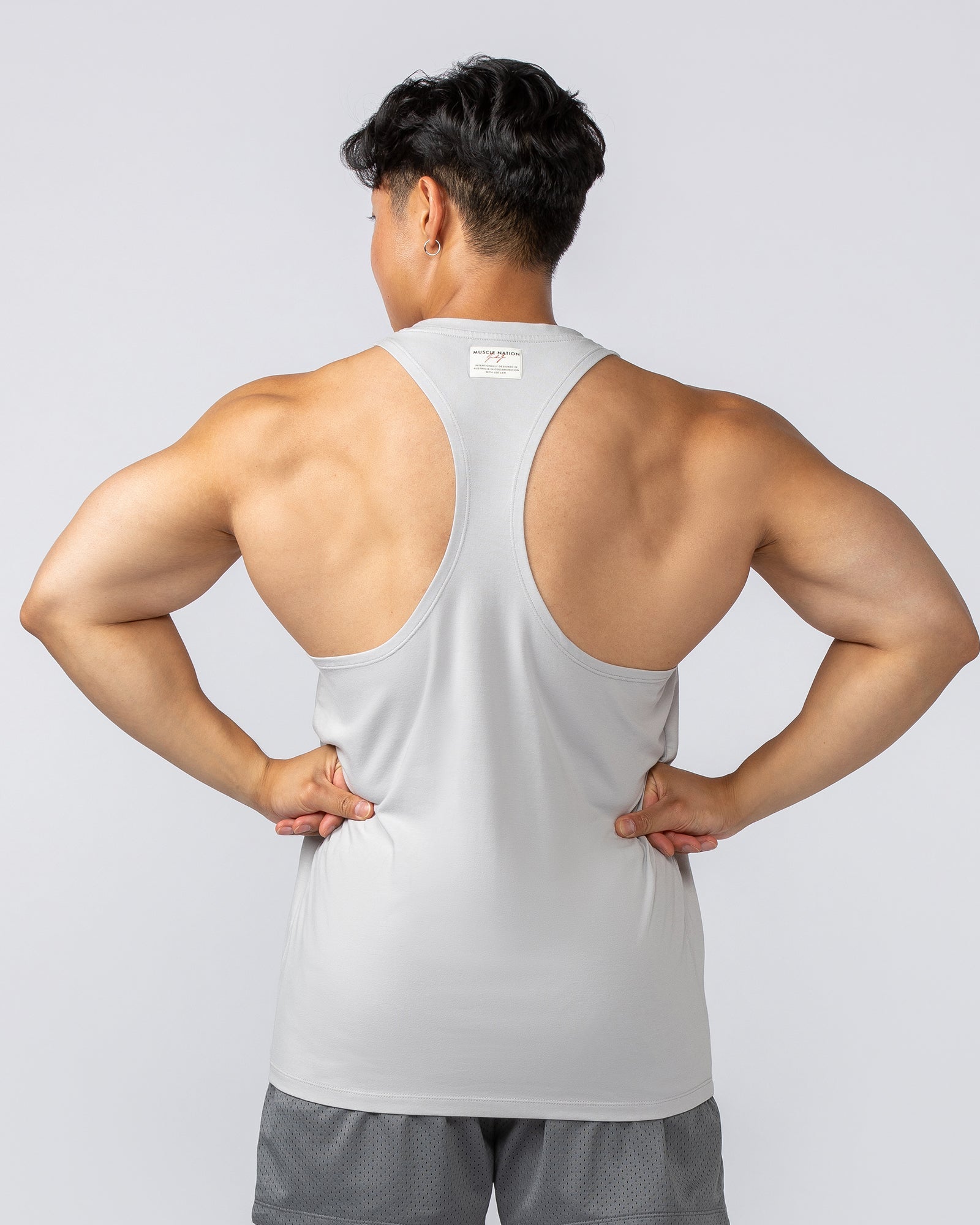 Lee Lem String Singlet - Ice Grey