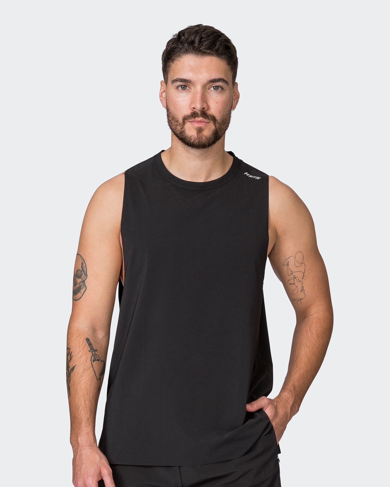 Replay Laser Cut Tank - Black