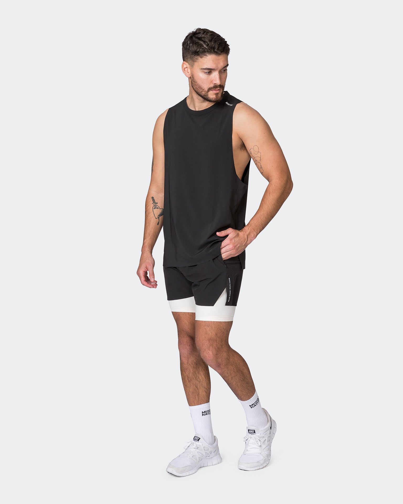 Replay Laser Cut Tank - Black