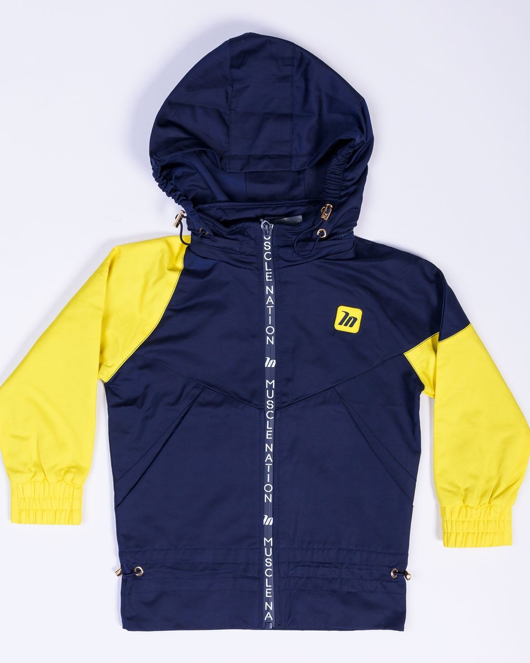 Kids MN Retro Tracksuit Jacket - Navy / Yellow
