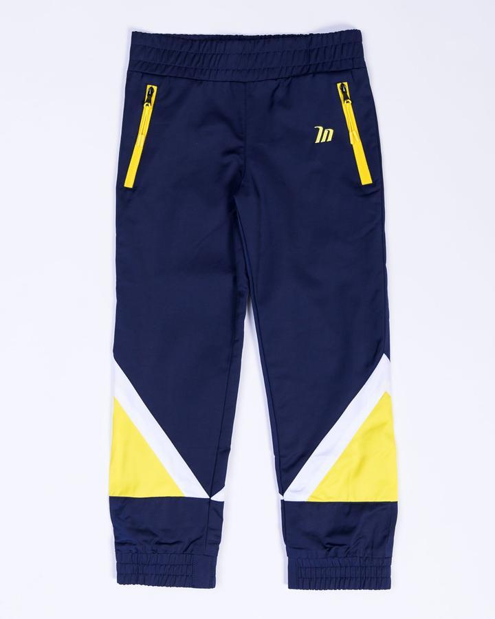 Kids MN Retro Tracksuit Pants - Navy / Yellow