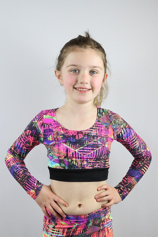 Blaze Long Sleeve Crop Top Youth Girls