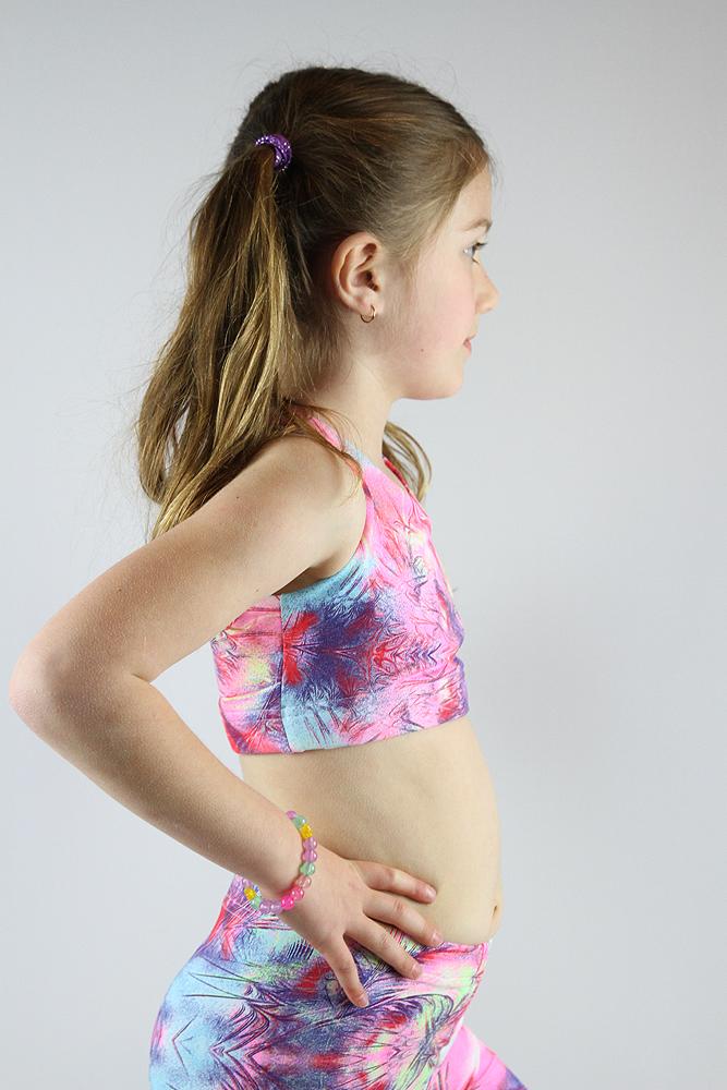 Hummingbird Crop Top Sports Bra Youth Girls