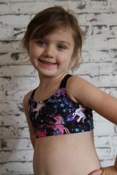 Space Pony V Sports Bra Youth Girls