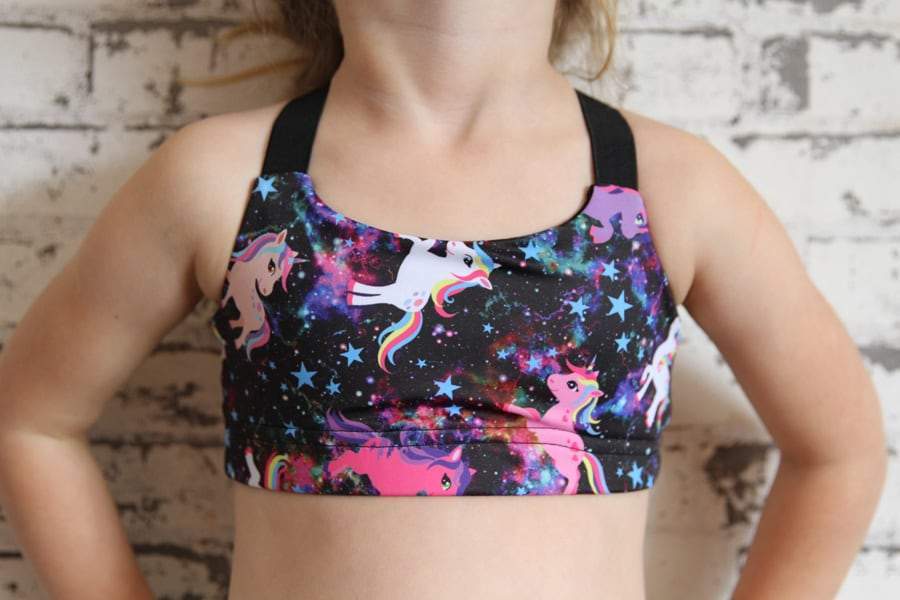 Space Pony V Sports Bra Youth Girls