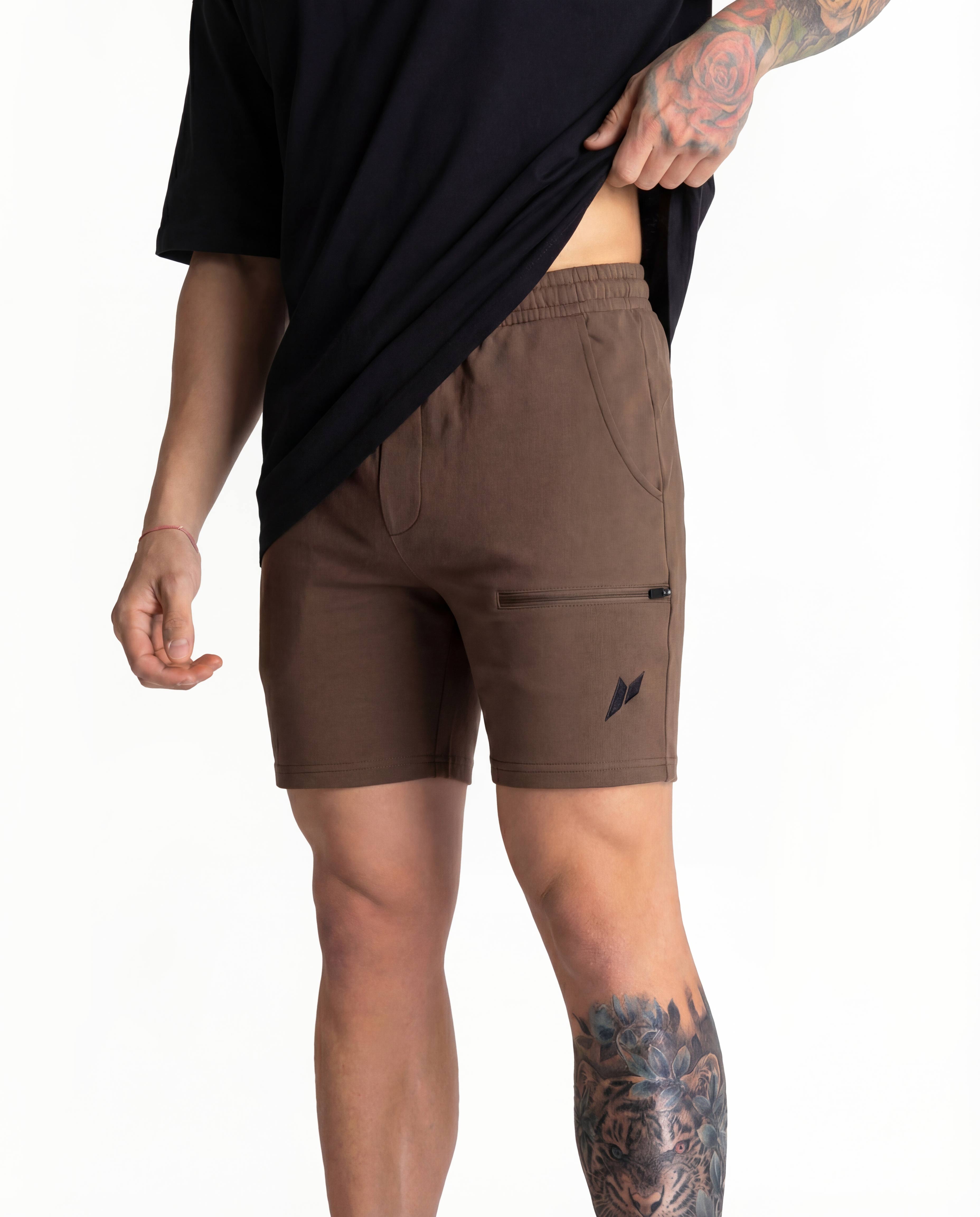 Tapered 7" Shorts - Brown